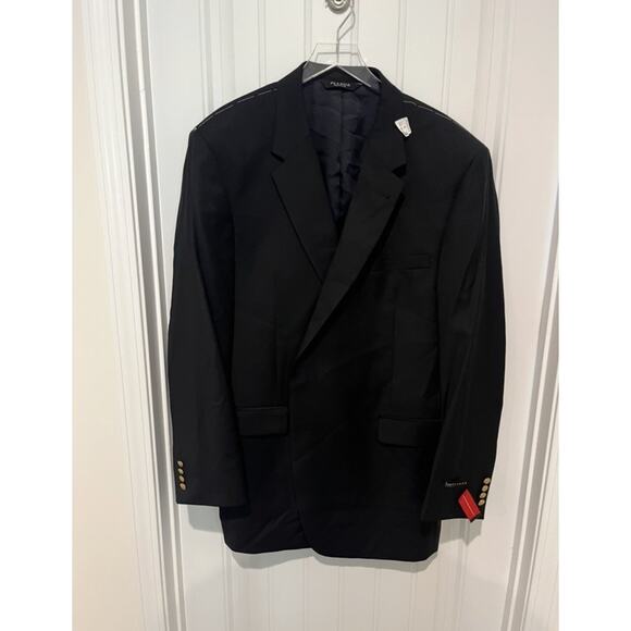 Jos. A Bank Signature Suit Blazer 100% Wool 2 Button 50 Xlong Navy New Jacket - Picture 3 of 11